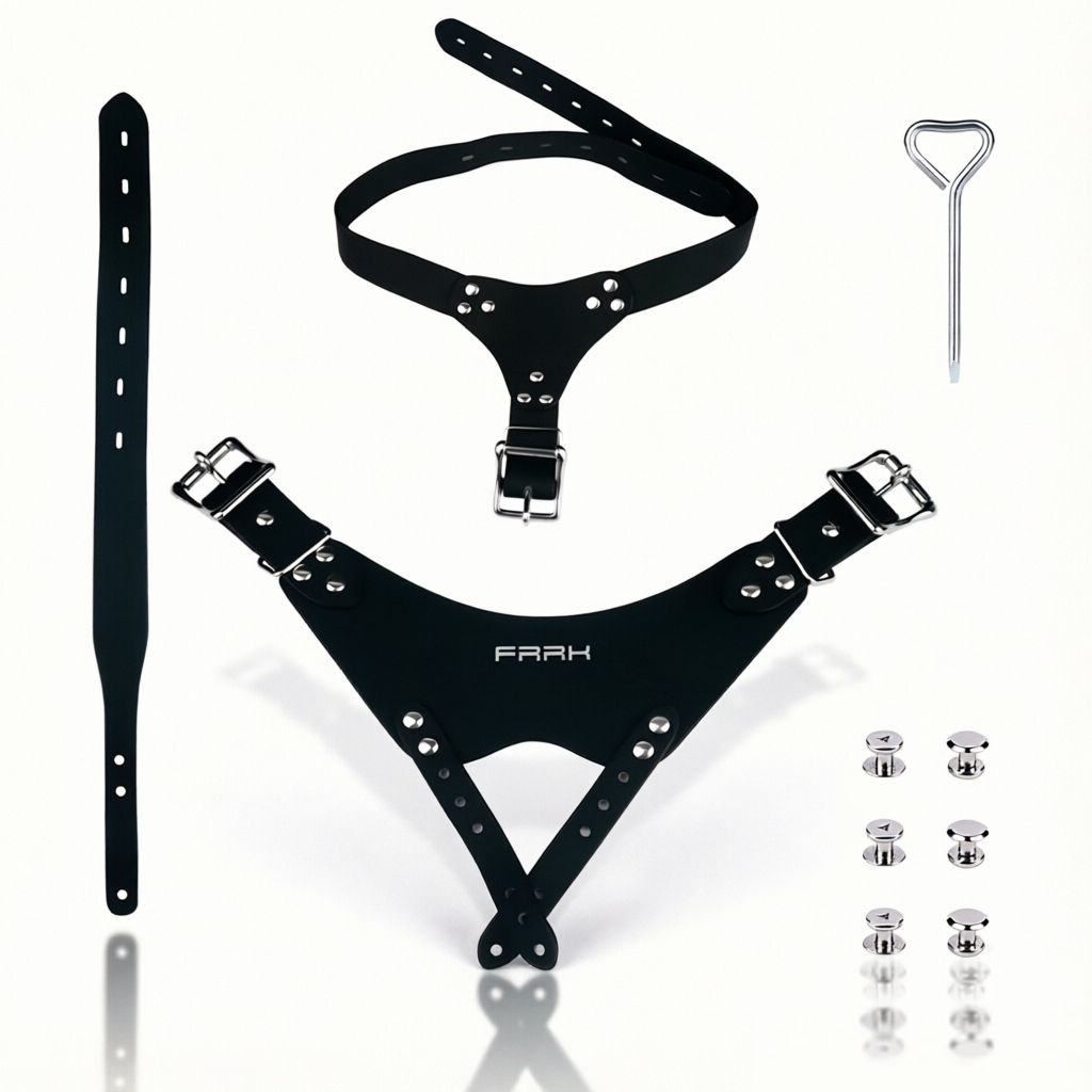Men'S Vegan Accessories - ORALSX PUレザー補助貞操帯、金属製貞操ケージバンド用、BDSMペニス拘束アクセサリーハーネス、男性用セックストイ