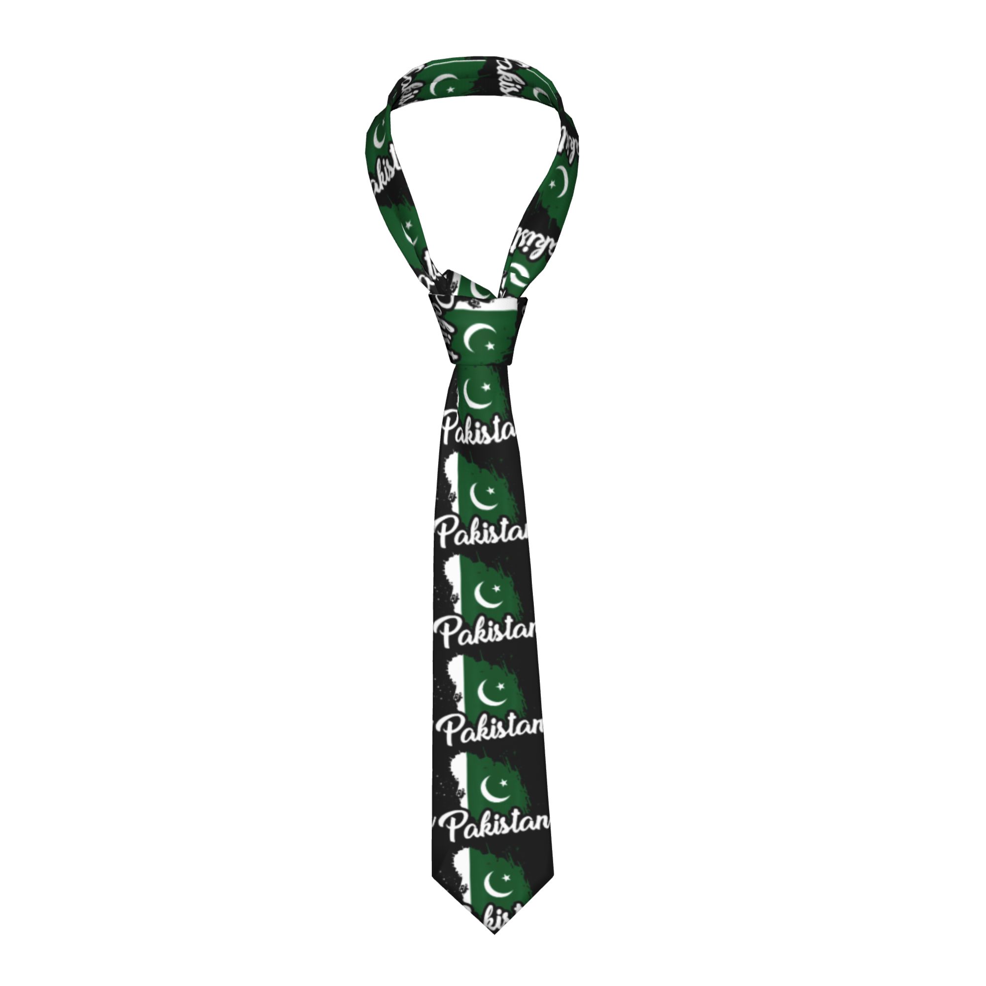 Men Accessories Pakistan - メンズネクタイ パキスタン国旗 パキスタンネクタイ ノベルティ カジュアル カラーネクタイ
