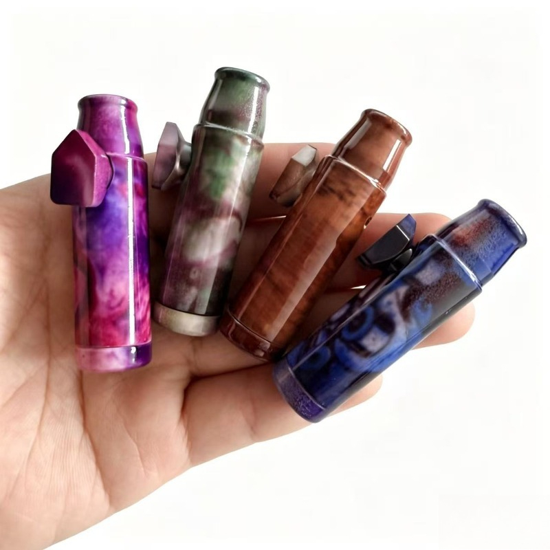 Men Accessories Gift - 4 個 8 個アルミ合金ファッション嗅ぎタバコ瓶金属嗅ぎタバコパイプチューブポータブルさまざまな色喫煙パイプアクセサリー男性ギフト