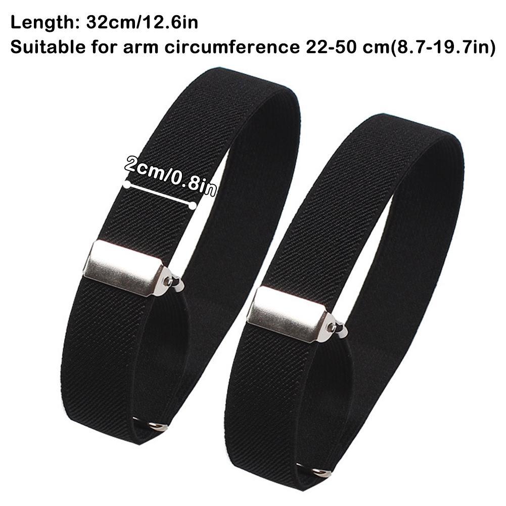 Men'S Accessories Holder - 2 個調節可能な弾性アームバンドシャツスリーブホルダー女性男性アームカフスバンドパーティー結婚式の衣類アクセサリー用