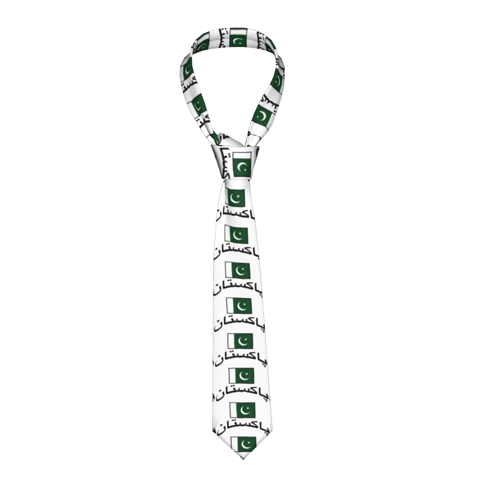 Men Accessories Pakistan - パキスタン国旗パキスタンネクタイレジャーネクタイ男性エレガントなネクタイアクセサリー高品質グラフィックカラーネクタイ
