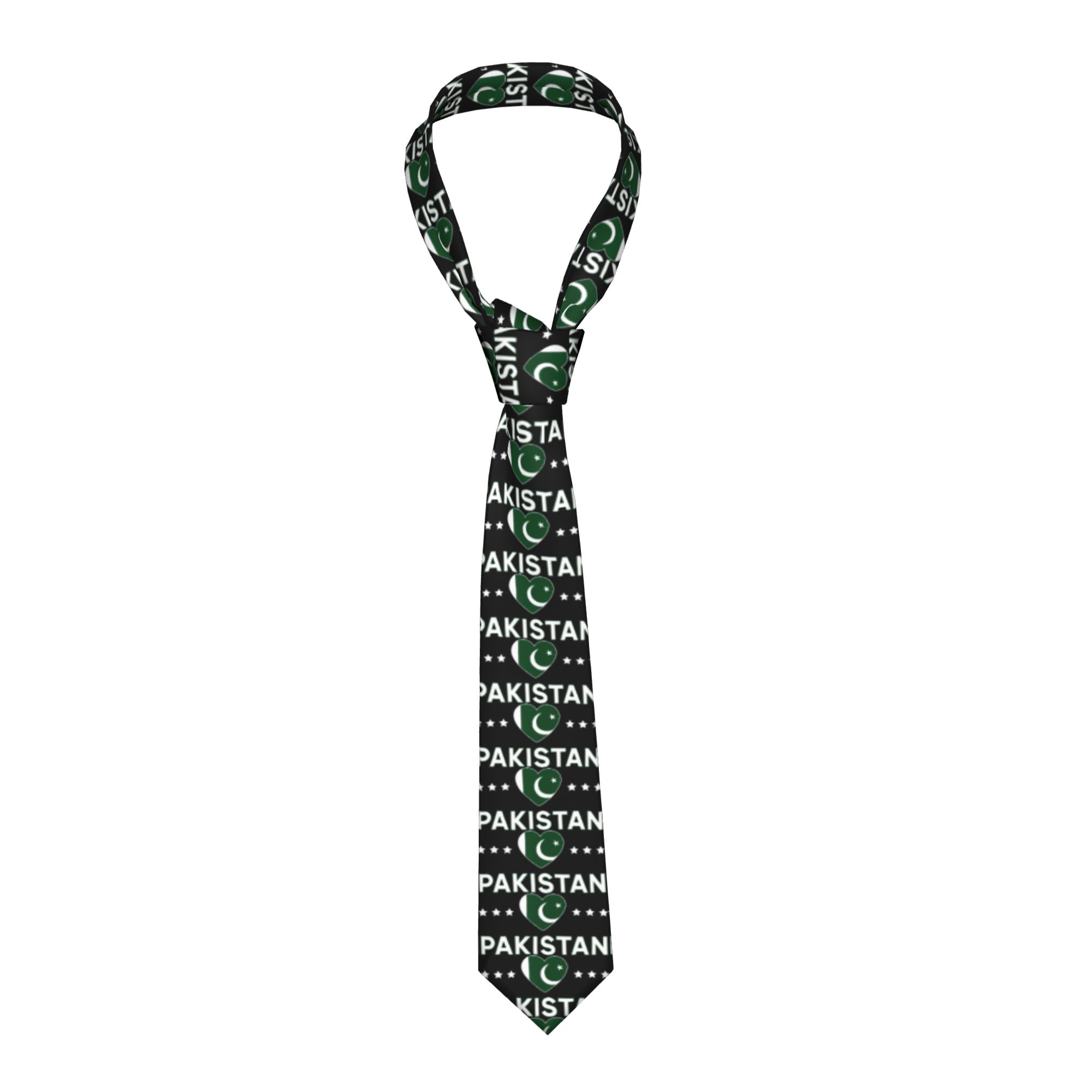 Men Accessories Pakistan - パキスタン国旗ハートヴィンテージパキスタン国旗ネクタイ日常着パーティーネクタイユニセックス大人カジュアルネクタイアクセサリー襟ネクタイ