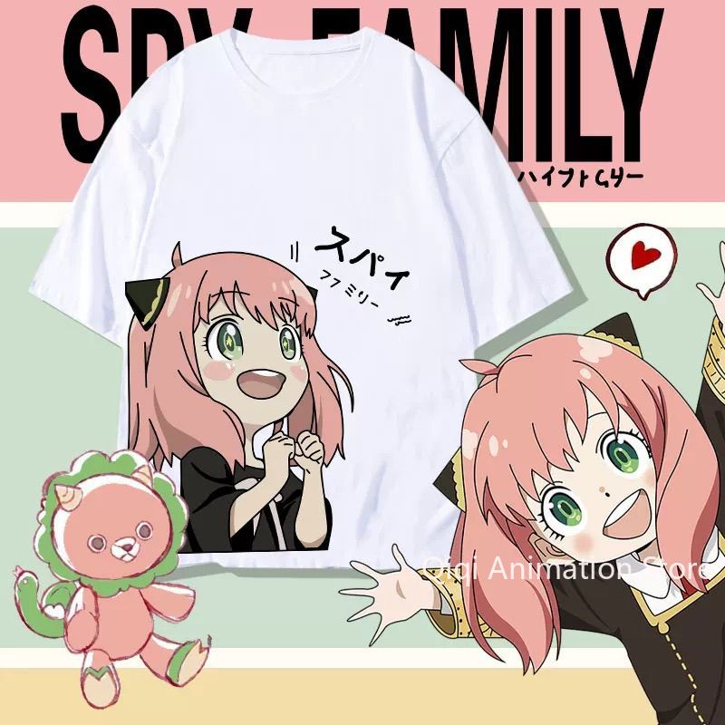 Men Accessories Gift - SPY×FAMILY アニメ アーニャ・フォージャー周辺半袖 Tシャツ 面白い レディース