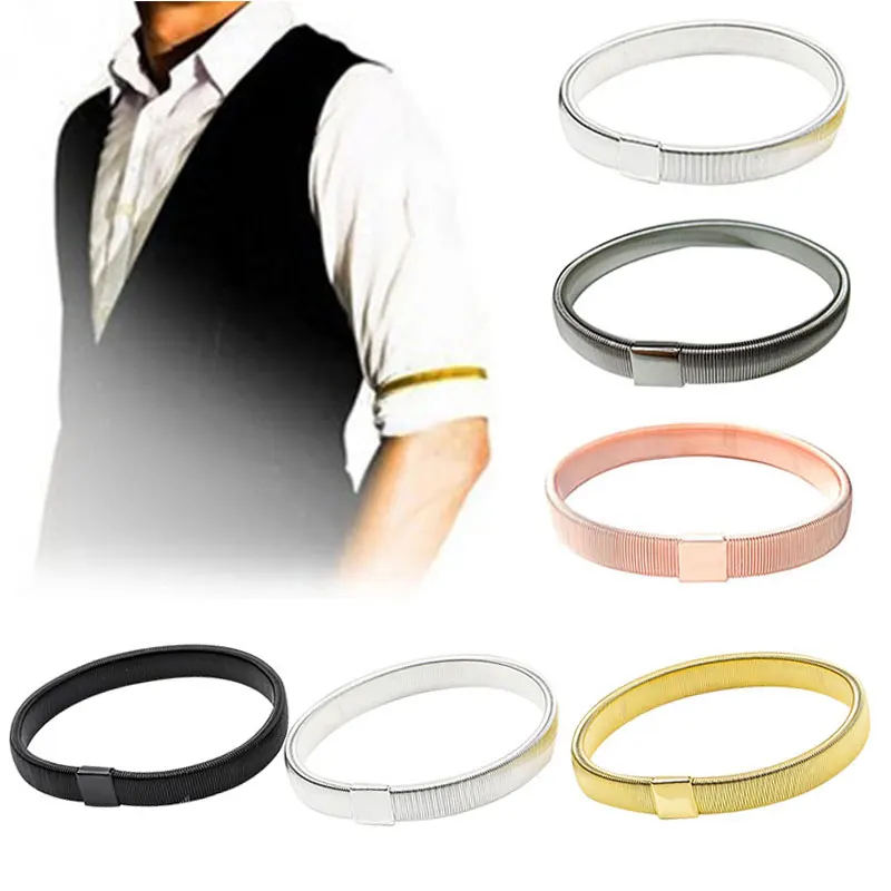 2 個男性伸縮性アームバンドユニセックス伸縮性シャツスリーブ - Men'S Accessories Holder のレビューと価格