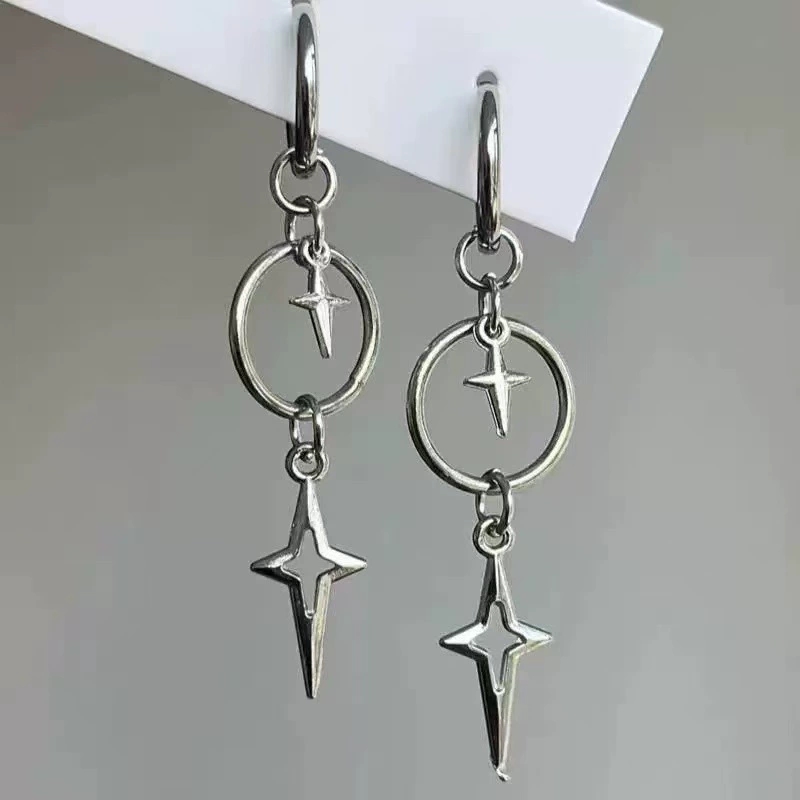 パーソナライズされたパンククロススターペンダントイヤリング男 - Men'S Accessories In The 90S のレビューと価格