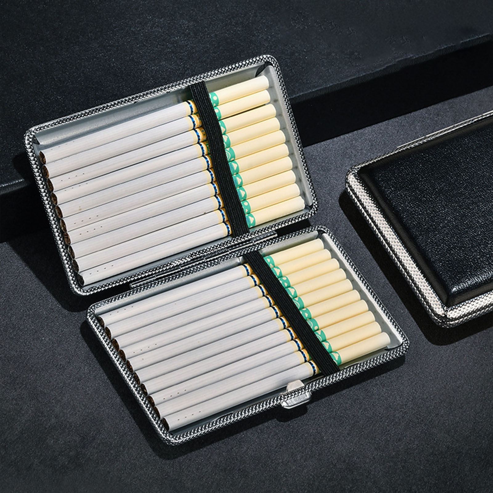 メタルPUレザータバコケース 携帯用 20本収納 タバコホル - Men Accessories Gadgets のレビューと価格