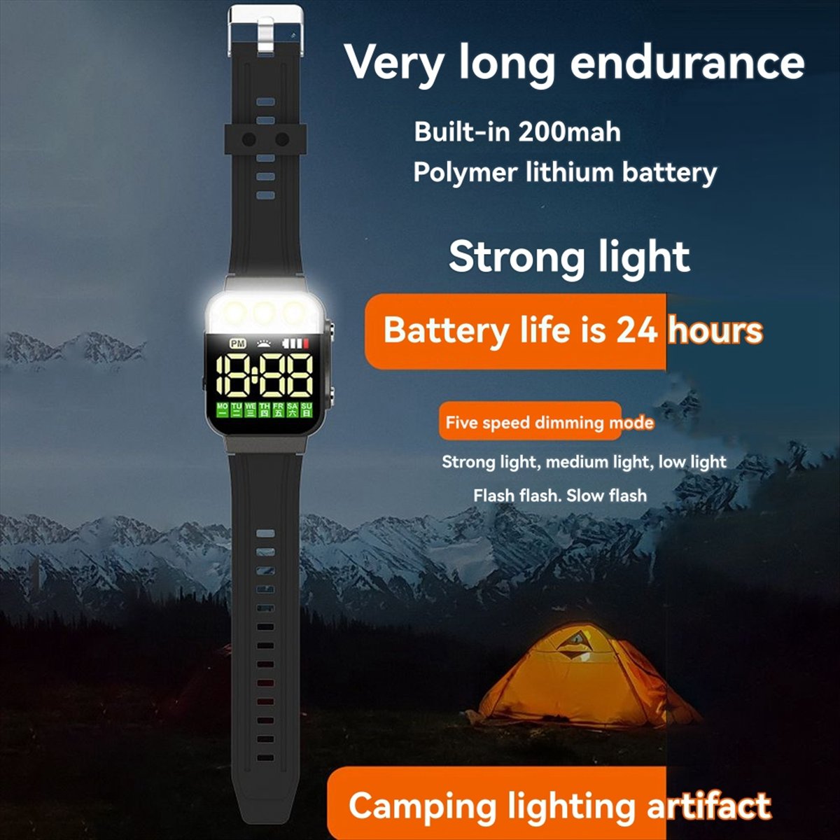 HAPPY DIAN!スポーツ LED 電子時計 USB 充 - Men Accessories Gadgets のレビューと価格