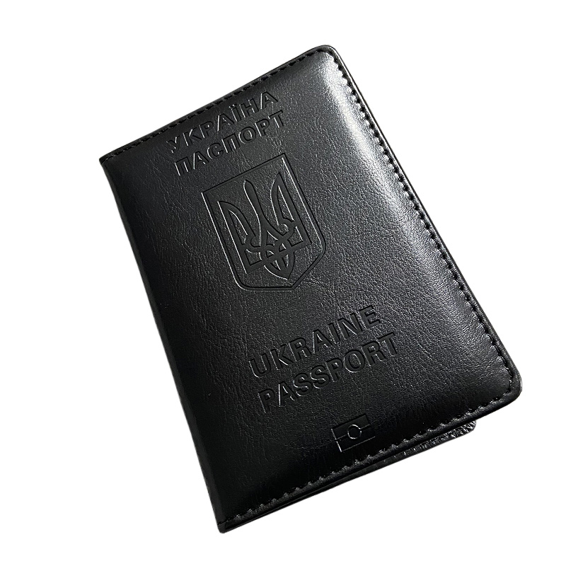 ウクライナパスポートホルダー男性黒 Pu レザーカバーパスポ - Men'S Accessories Wallet のレビューと価格