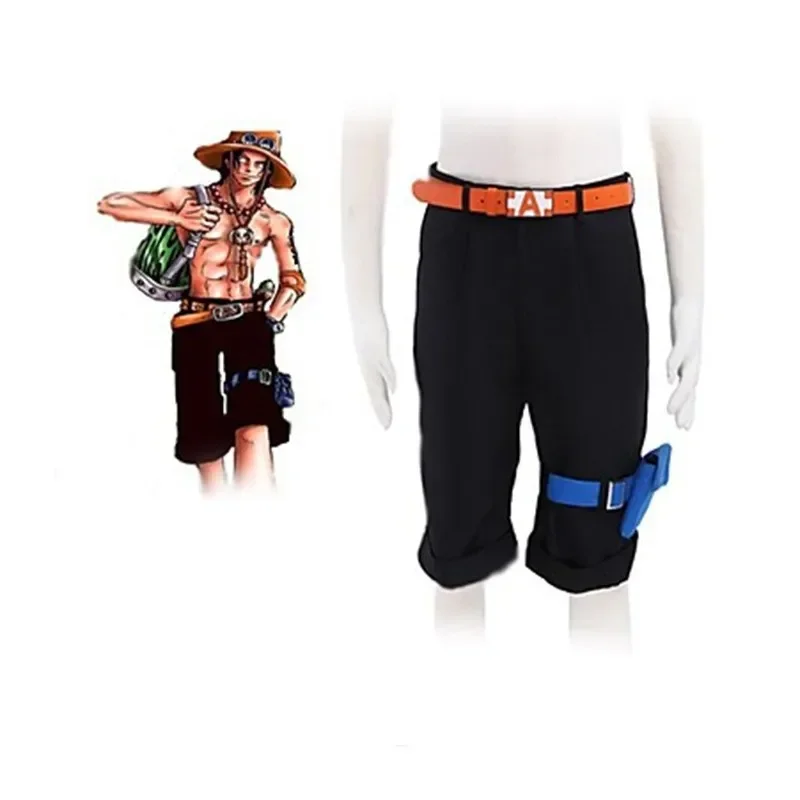 アニメポートガス·D·エースコスプレ衣装白ひげ海賊団黒ショー - Men Accessories For Suit のレビューと価格