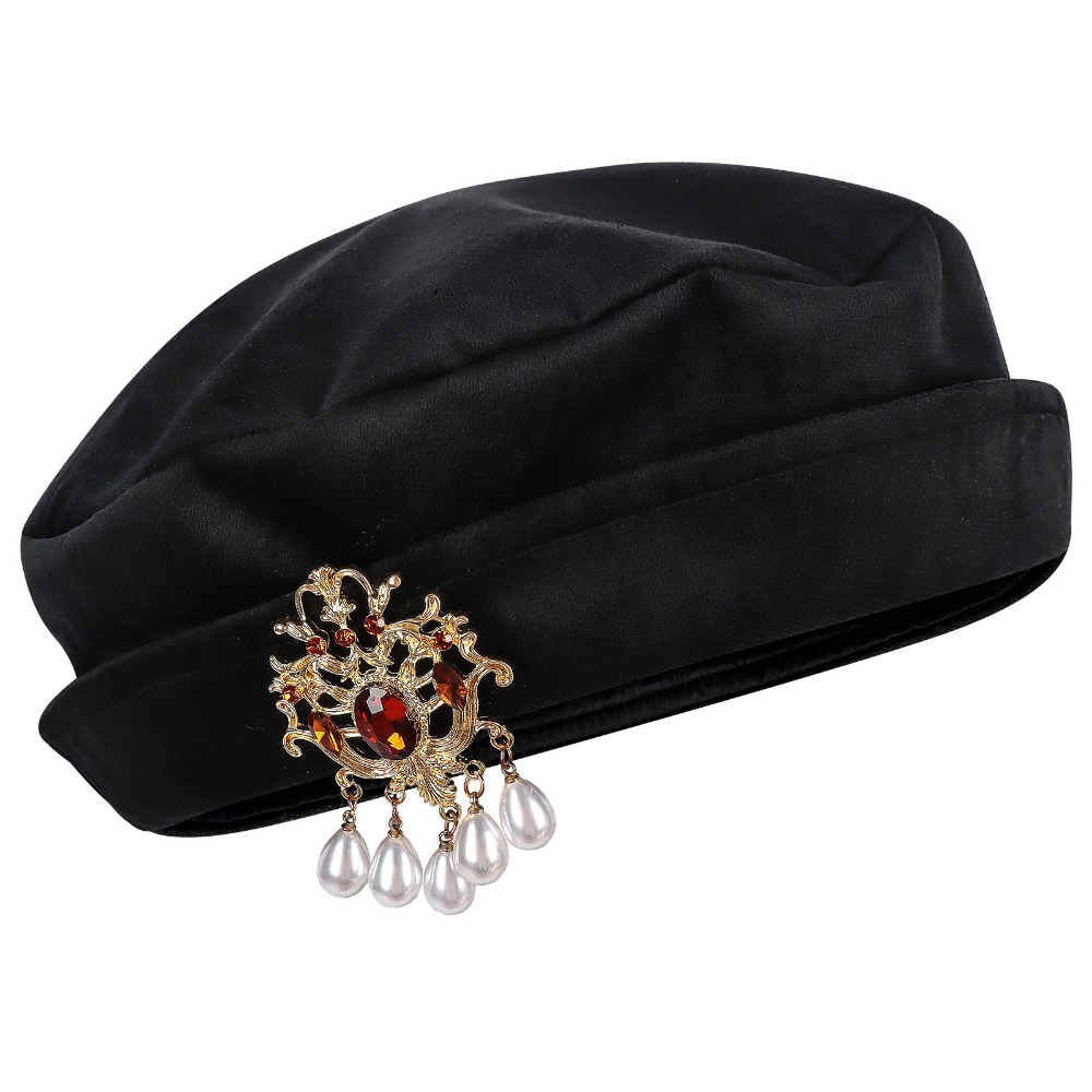 男性用中世チューダーベレー帽 ルネサンスチューダーフラットキ - Men'S Accessories Vintage のレビューと価格