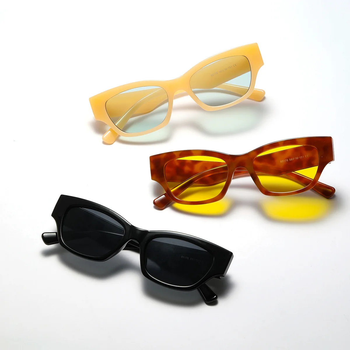 ファッション黄色の女性キャットアイサングラス 2025 デザ - Men'S Accessories In The 90S のレビューと価格