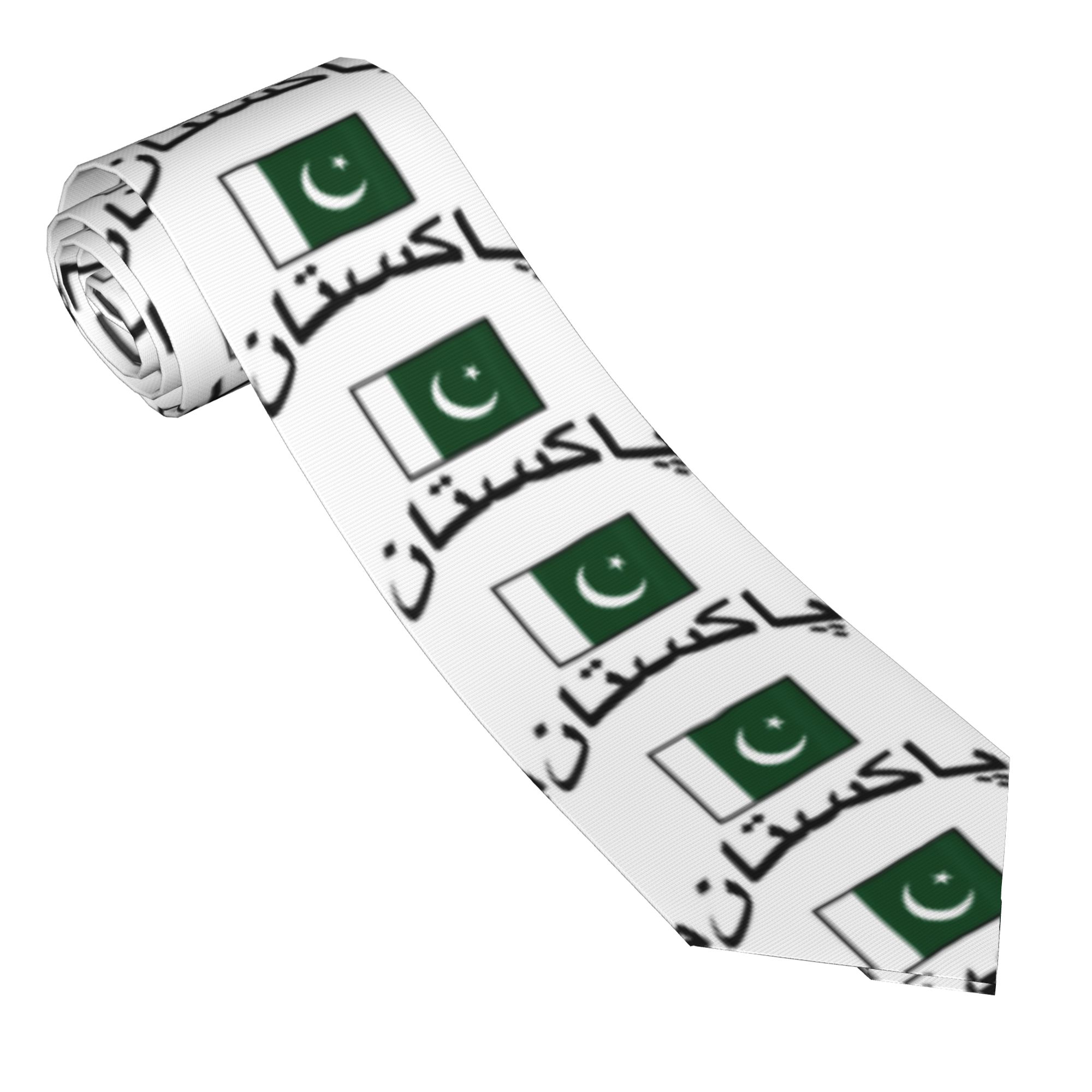 パキスタン国旗パキスタンネクタイレジャーネクタイ男性エレガン - Men Accessories Pakistan のレビューと価格