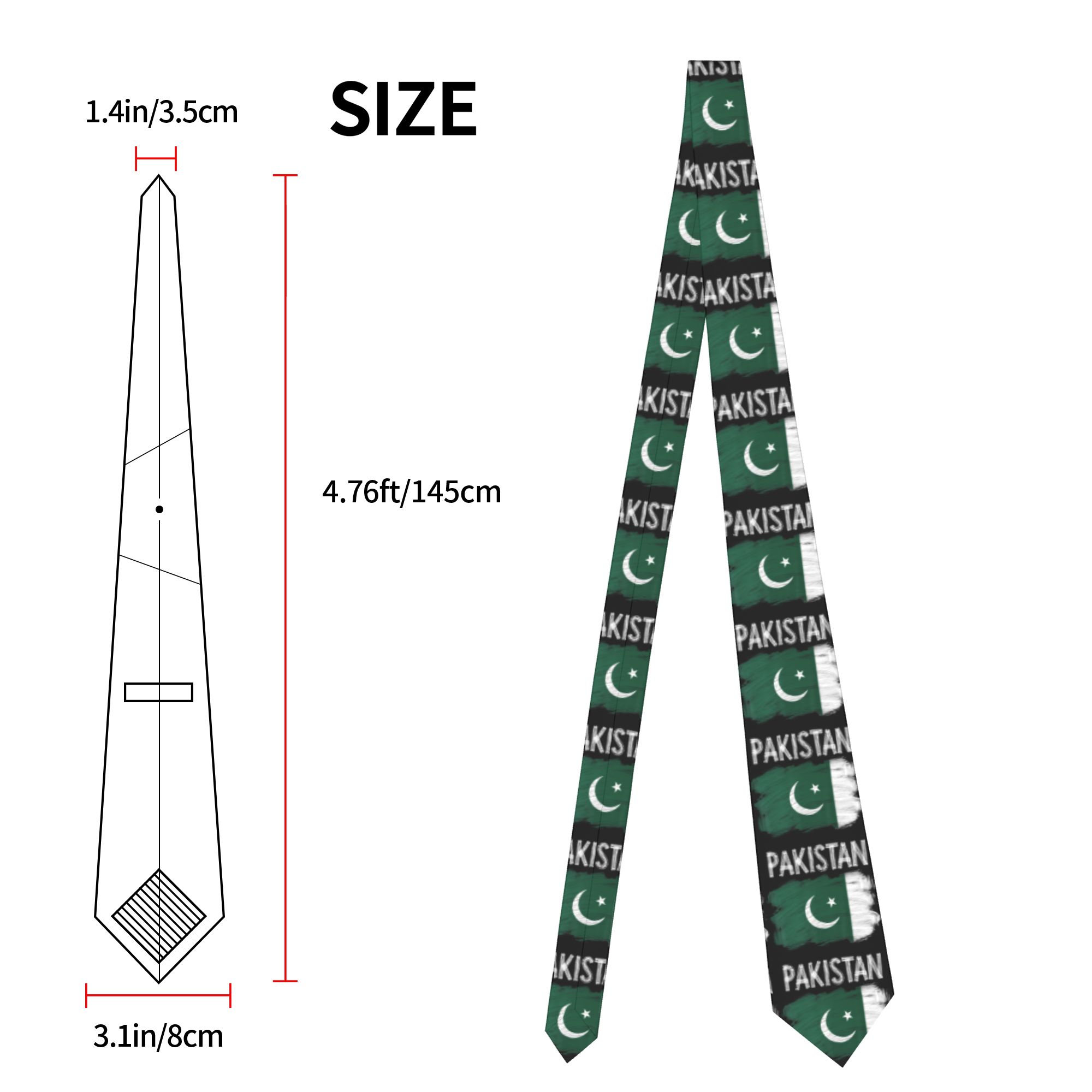 パキスタンルーツパキスタン国旗ネクタイクラシックネクタイ男性 - Men Accessories Pakistan のレビューと価格