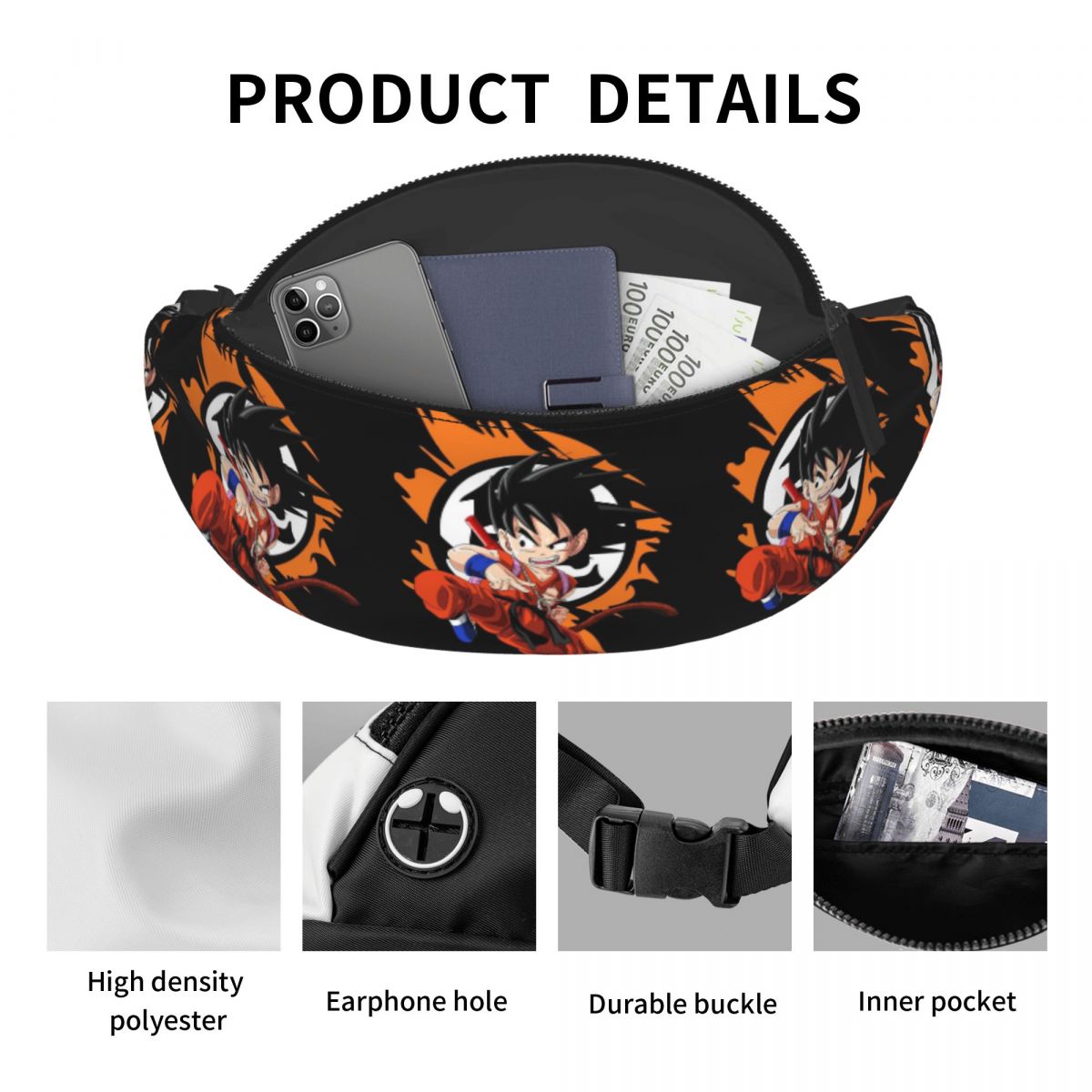 カスタム孫悟空Zファニーパック メンズ レディース アニメD - Men Accessories Gadgets のレビューと価格