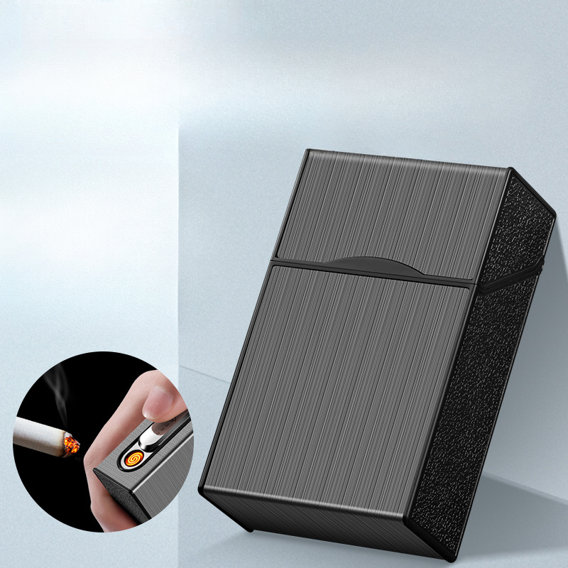 2 で 1 20 シガレットケースライターケース USB 充 - Men Accessories Gadgets のレビューと価格