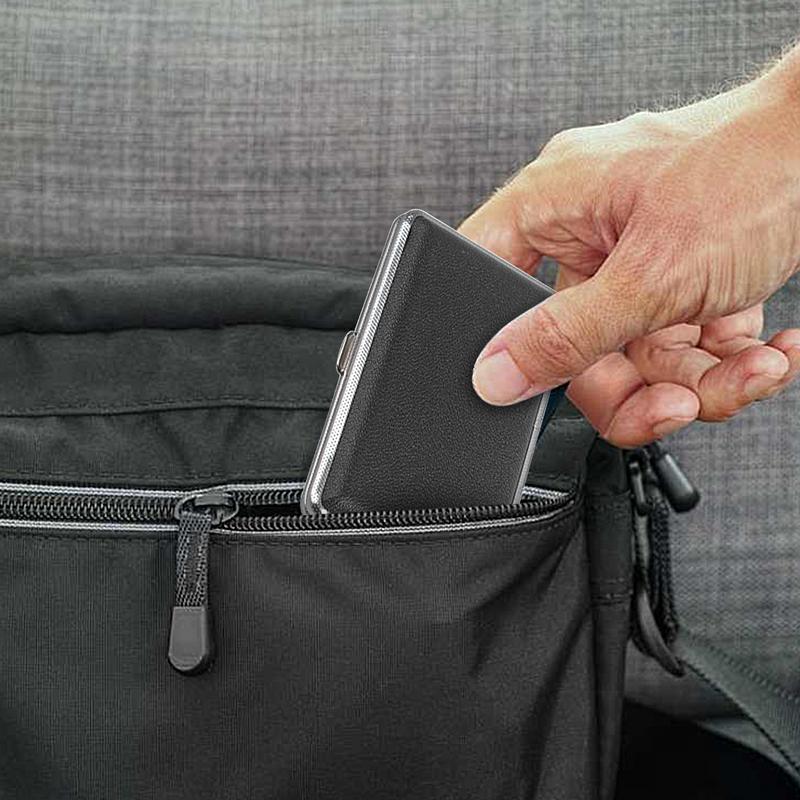 男性用PUレザーシガレットボックス,コンパクトな喫煙アクセサ - Men Accessories Gadgets のレビューと価格