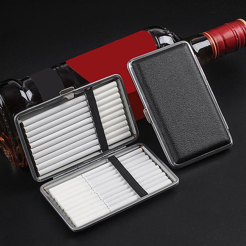 男性用PUレザーシガレットボックス,コンパクトな喫煙アクセサ - Men Accessories Gadgets のレビューと価格