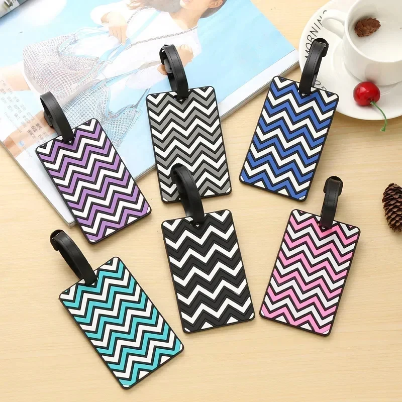 幾何学的な荷物タグ女性男性 PVC 手荷物名札スーツケース住 - Men'S Accessories Holder のレビューと価格