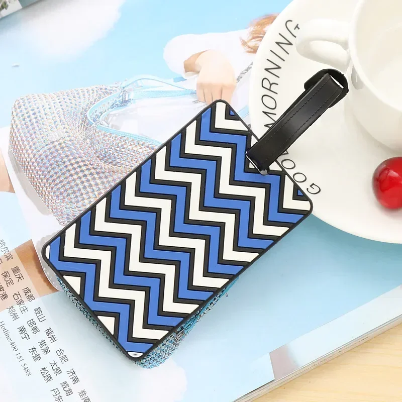 幾何学的な荷物タグ女性男性 PVC 手荷物名札スーツケース住 - Men'S Accessories Holder のレビューと価格