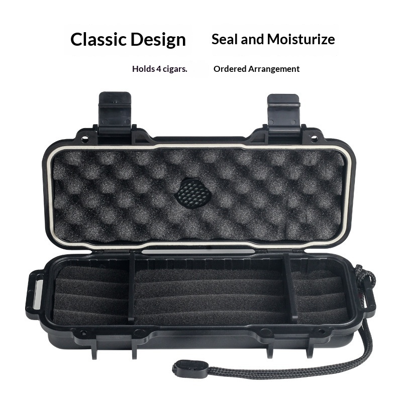 携帯用シガーヒュミドール、加湿器付き、防水ABSトラベルケー - Men Accessories Gadgets のレビューと価格