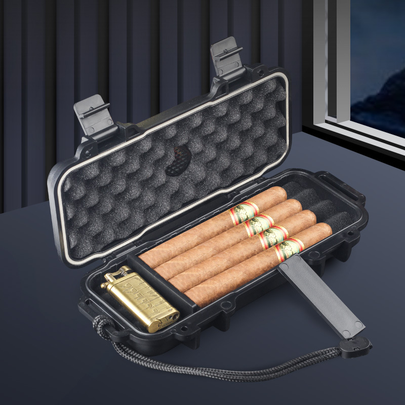 携帯用シガーヒュミドール、加湿器付き、防水ABSトラベルケー - Men Accessories Gadgets のレビューと価格