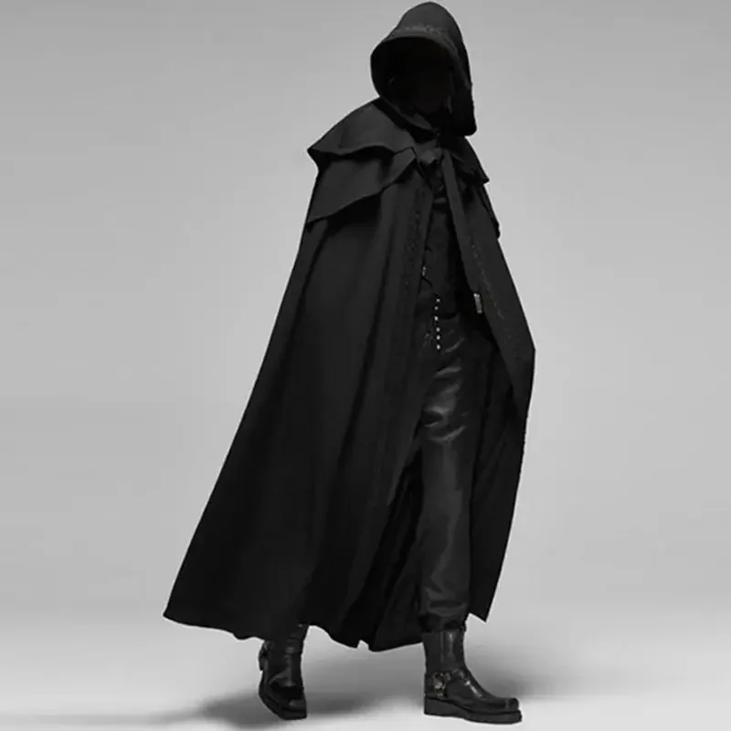 男性モンクコスプレ衣装 中世ヴィンテージゴシック フード付き - Men'S Accessories Vintage のレビューと価格