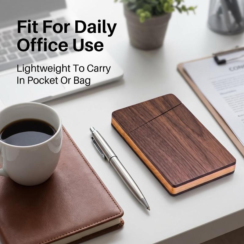 携帯用木製名刺ホルダー スリムカードケース メンズ用 木製名 - Men'S Accessories Holder のレビューと価格
